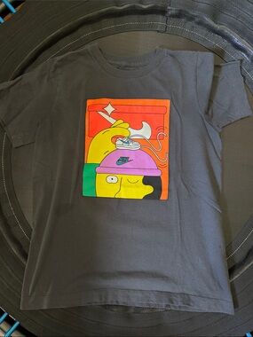 Nike Black Tee with Bright Graphic, youth large